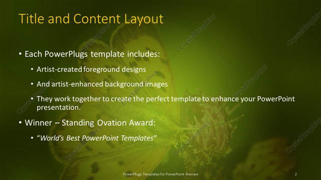Title and Content presentation slide layout