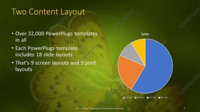 Two Content presentation slide layout