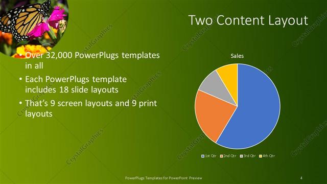 Two Content presentation slide layout