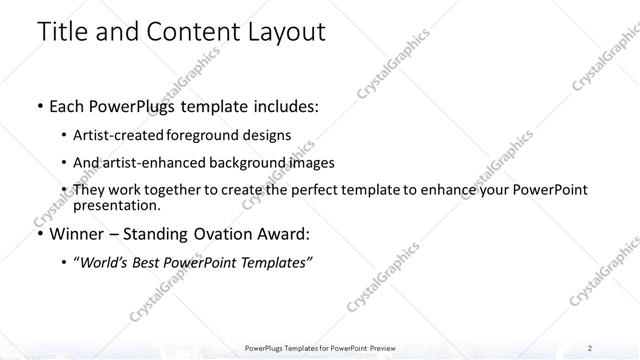 Title and Content presentation slide layout