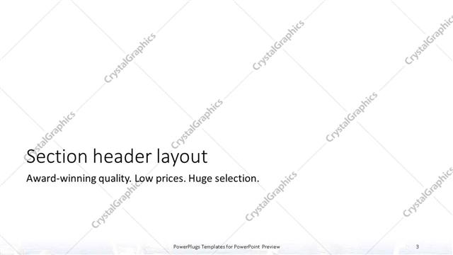 Section Header presentation slide layout