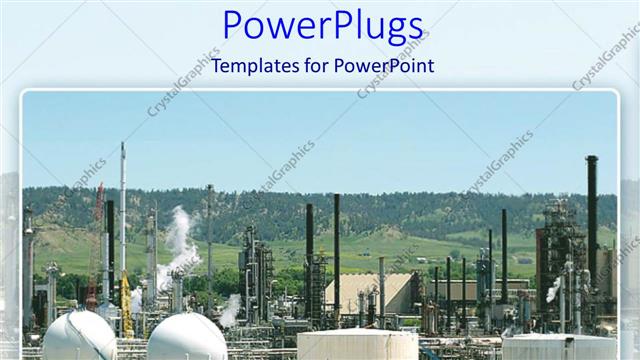  Presentation with chemical industry - Large chemical plant on a vast natural land scape