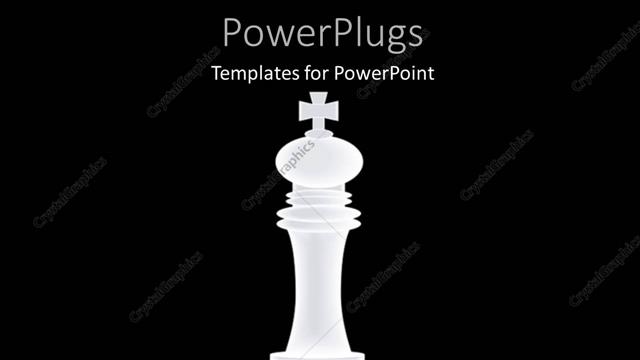  Presentation with chess - A large chess piece with a cross on it on a chess board