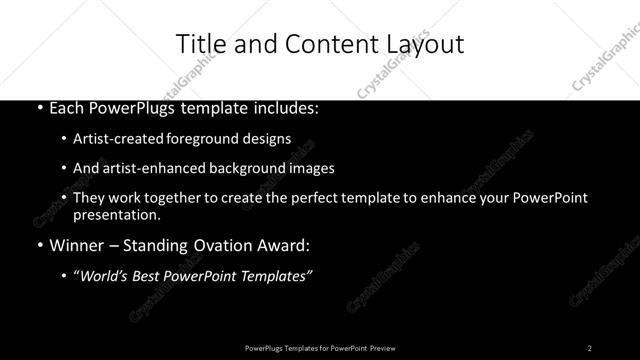 Title and Content presentation slide layout