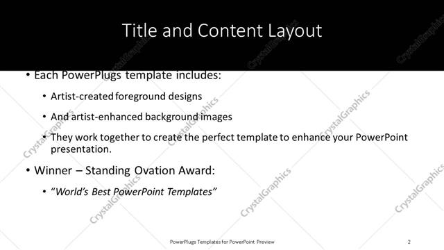Title and Content presentation slide layout