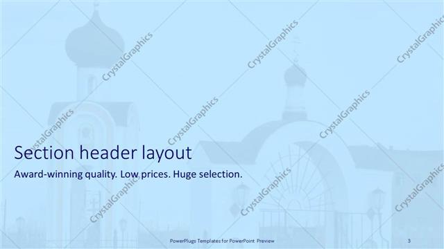 Section Header presentation slide layout