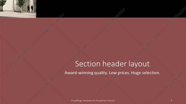 Section Header presentation slide layout