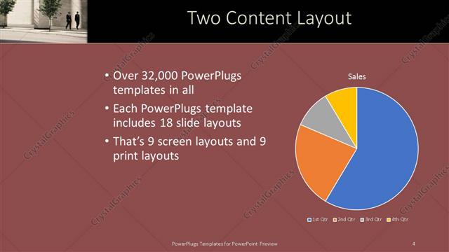 Two Content presentation slide layout