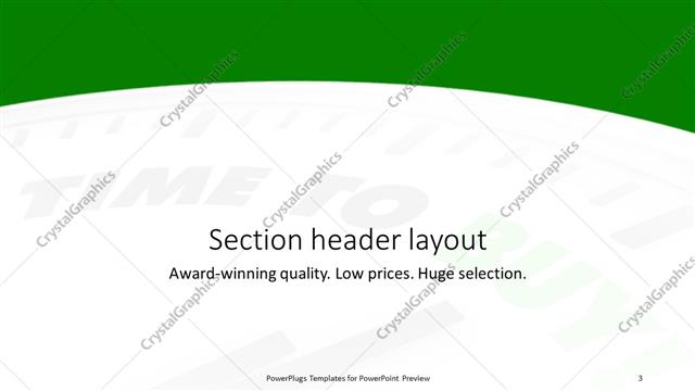 Section Header presentation slide layout