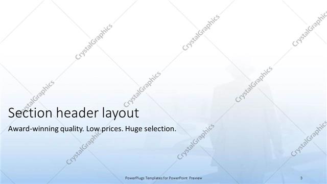 Section Header presentation slide layout