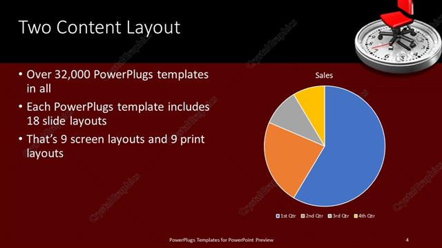 Two Content presentation slide layout
