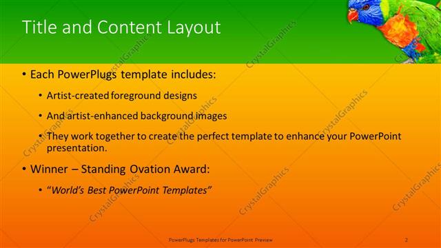 Title and Content presentation slide layout