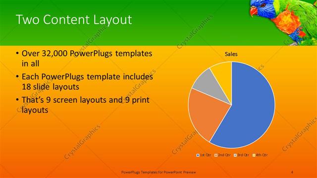 Two Content presentation slide layout