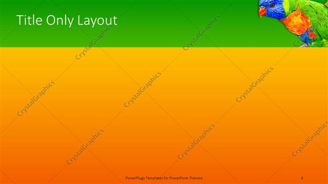 Title Only presentation slide layout