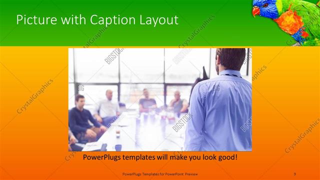 Picture with Caption presentation slide layout