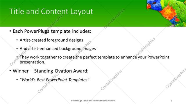 Title and Content presentation slide layout