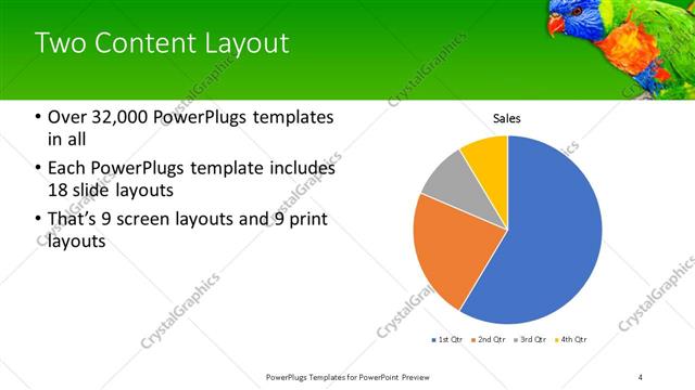 Two Content presentation slide layout