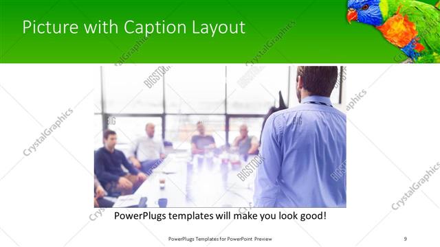 Picture with Caption presentation slide layout