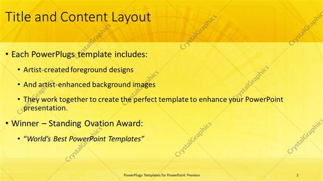 Title and Content presentation slide layout