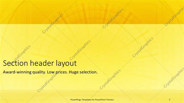 Section Header presentation slide layout