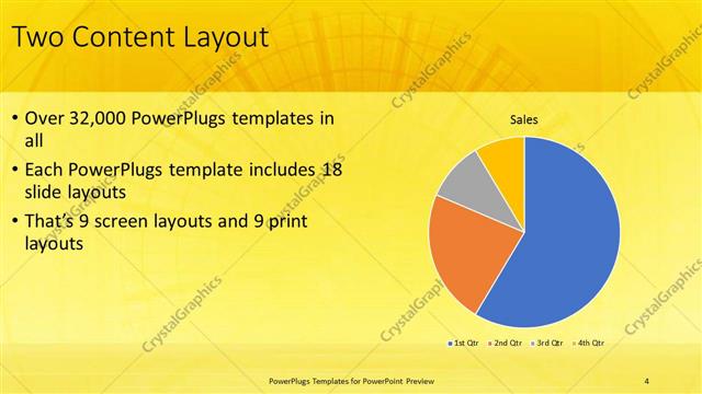 Two Content presentation slide layout