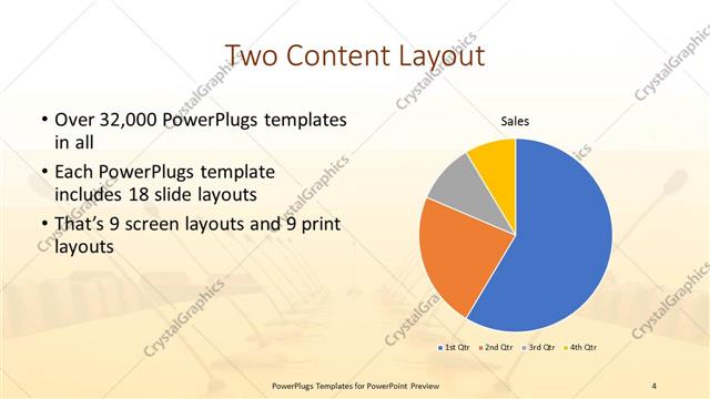 Two Content presentation slide layout