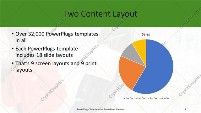 Two Content presentation slide layout