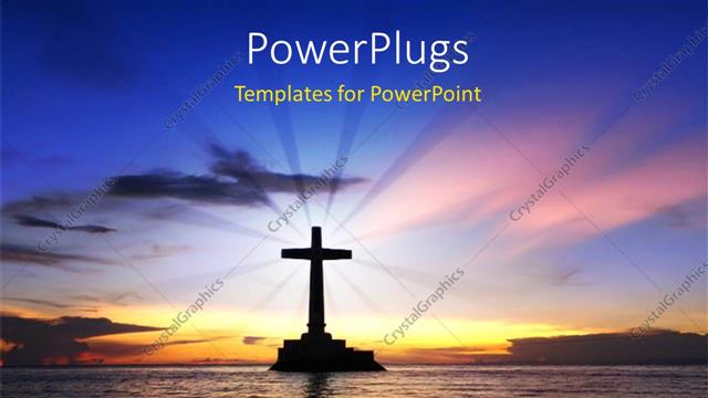  Presentation with sunset - A large cross in the center of the sea?