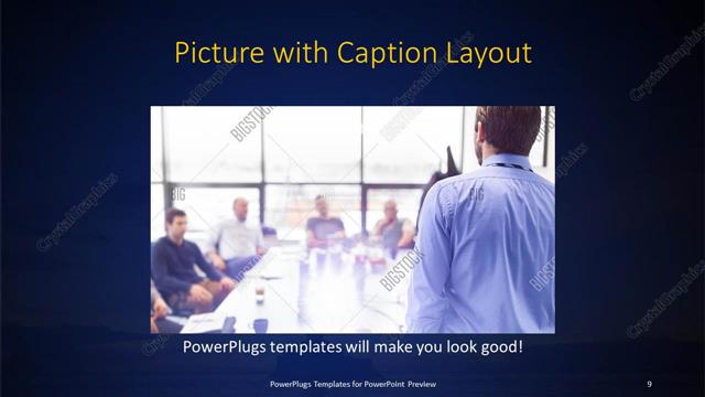 Picture with Caption presentation slide layout