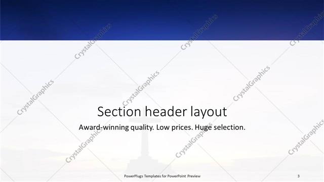 Section Header presentation slide layout
