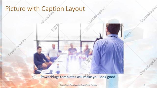 Picture with Caption presentation slide layout