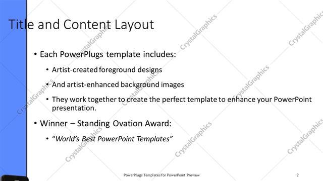 Title and Content presentation slide layout
