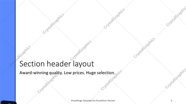 Section Header presentation slide layout