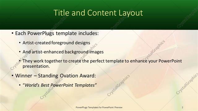 Title and Content presentation slide layout