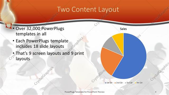 Two Content presentation slide layout