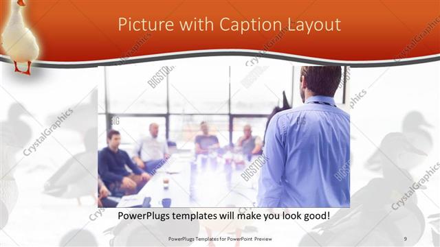Picture with Caption presentation slide layout