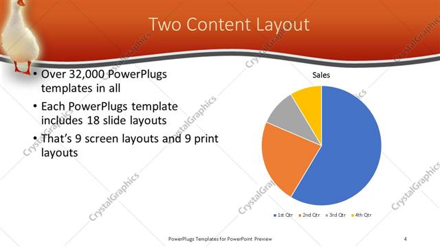 Two Content presentation slide layout