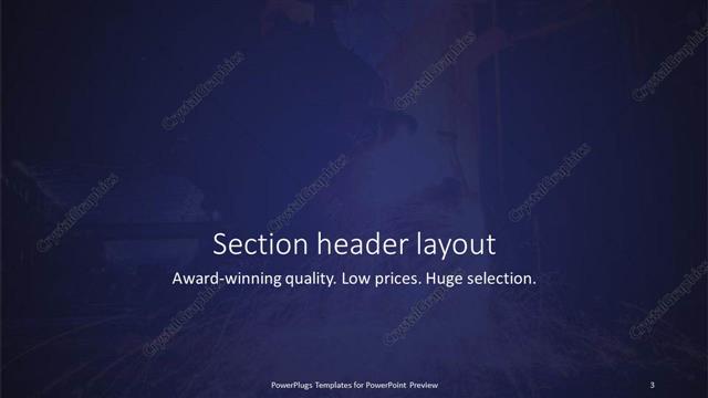 Section Header presentation slide layout