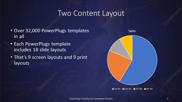 Two Content presentation slide layout