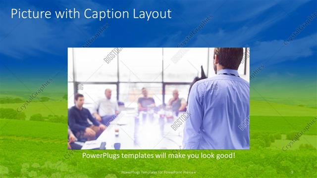 Picture with Caption presentation slide layout
