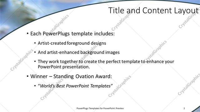 Title and Content presentation slide layout