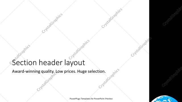 Section Header presentation slide layout