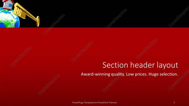 Section Header presentation slide layout
