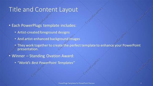 Title and Content presentation slide layout
