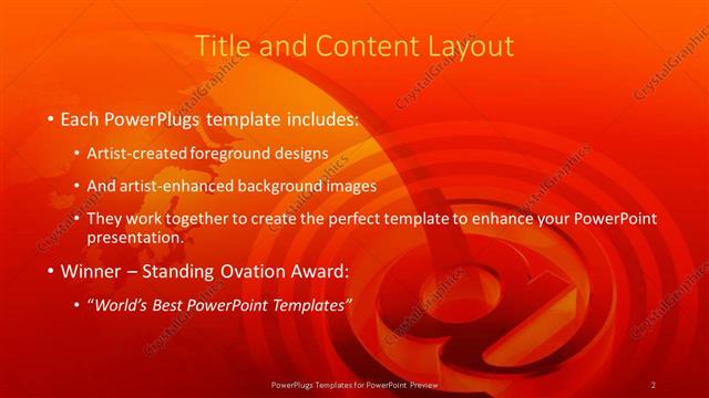 Title and Content presentation slide layout