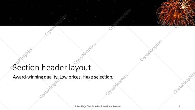 Section Header presentation slide layout