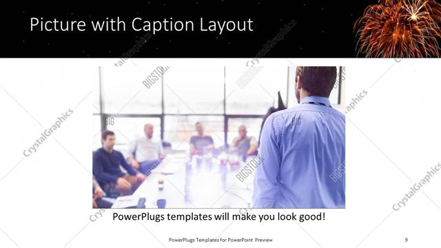 Picture with Caption presentation slide layout