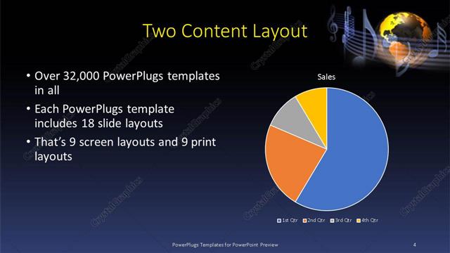 Two Content presentation slide layout