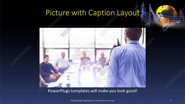 Picture with Caption presentation slide layout