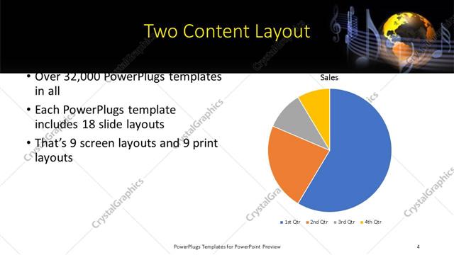 Two Content presentation slide layout